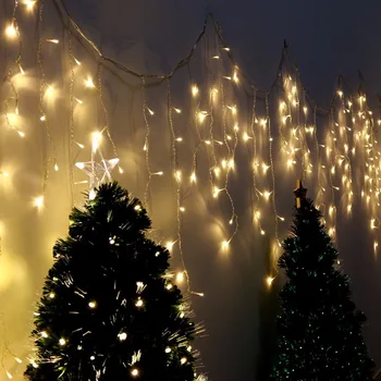 Aansluitbaar 5M Droop 0.4 0.5 0.6M Ijspegel Lichtslingers 8 Modus LED Gordijn Guirlande Nieuwe Jaar Kerstboom bruiloft Fairy Light #20 Aansluitbaar 5M Droop 0.4 0.5 0.6M Ijspegel Lichtslingers 8 Modus LED Gordijn Guirlande Nieuwe Jaar Kerstboom bruiloft Fairy Light #20