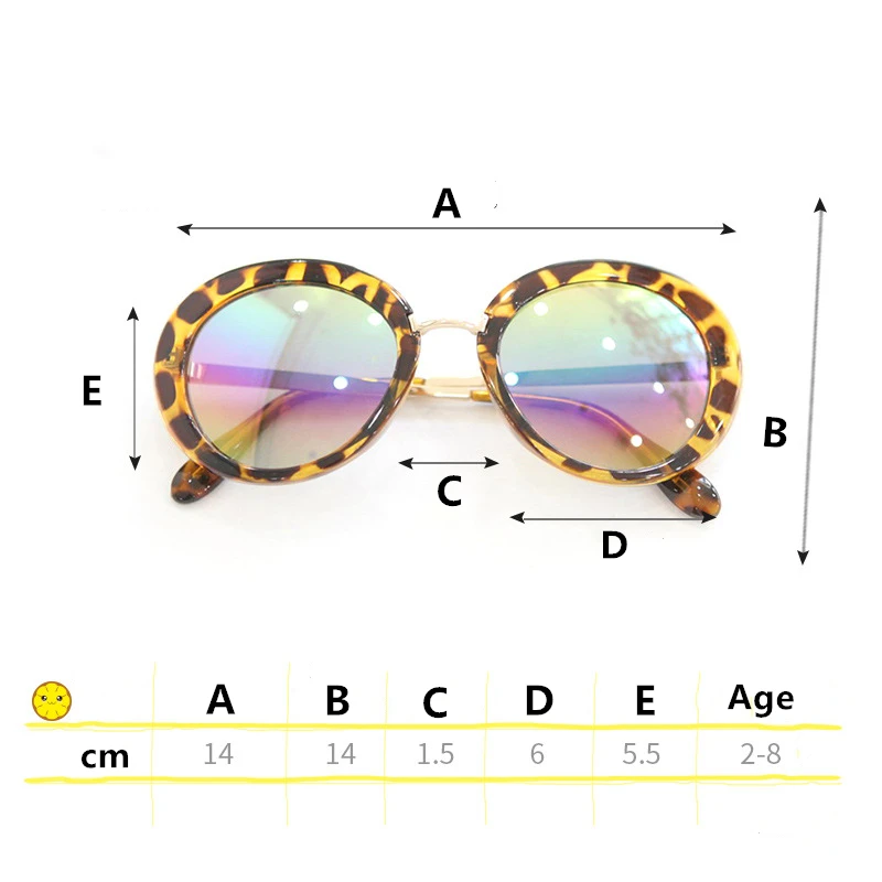 Из металла детские очки для девочек очки для мальчиков очки Детский Леопардовый солнцезащитные очки с принтом Uv400 солнце детские очки