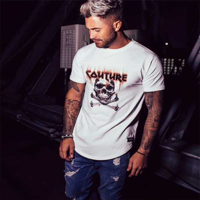

Mens Short sleeve Quick dry Tight t shirt Man Summer Gyms Fitness Workout T-shirt Male Jogger Tees Tops Casual Fashion Clothing