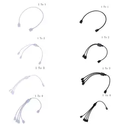 1 шт Черный DC 12 V 1 к 1/2/3/4 Женский RGB Светодиодные полосы света 4 контактный сплиттер для 3528 5050 RGB светодиодные полосы