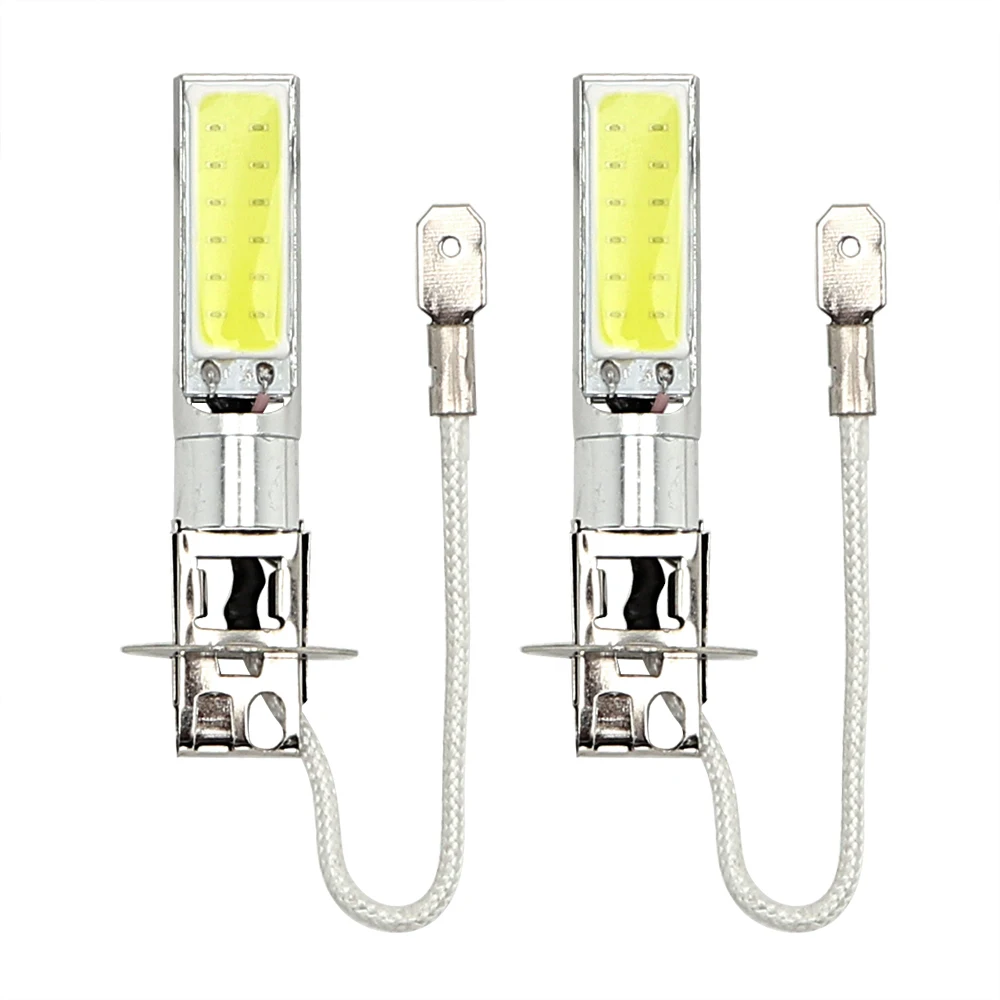 

2PCS H3 COB LED Car Headlight Headlamp Car-styling Driving Bulb Universal Auto Fog Lamp Head Light Lamp Super Bright