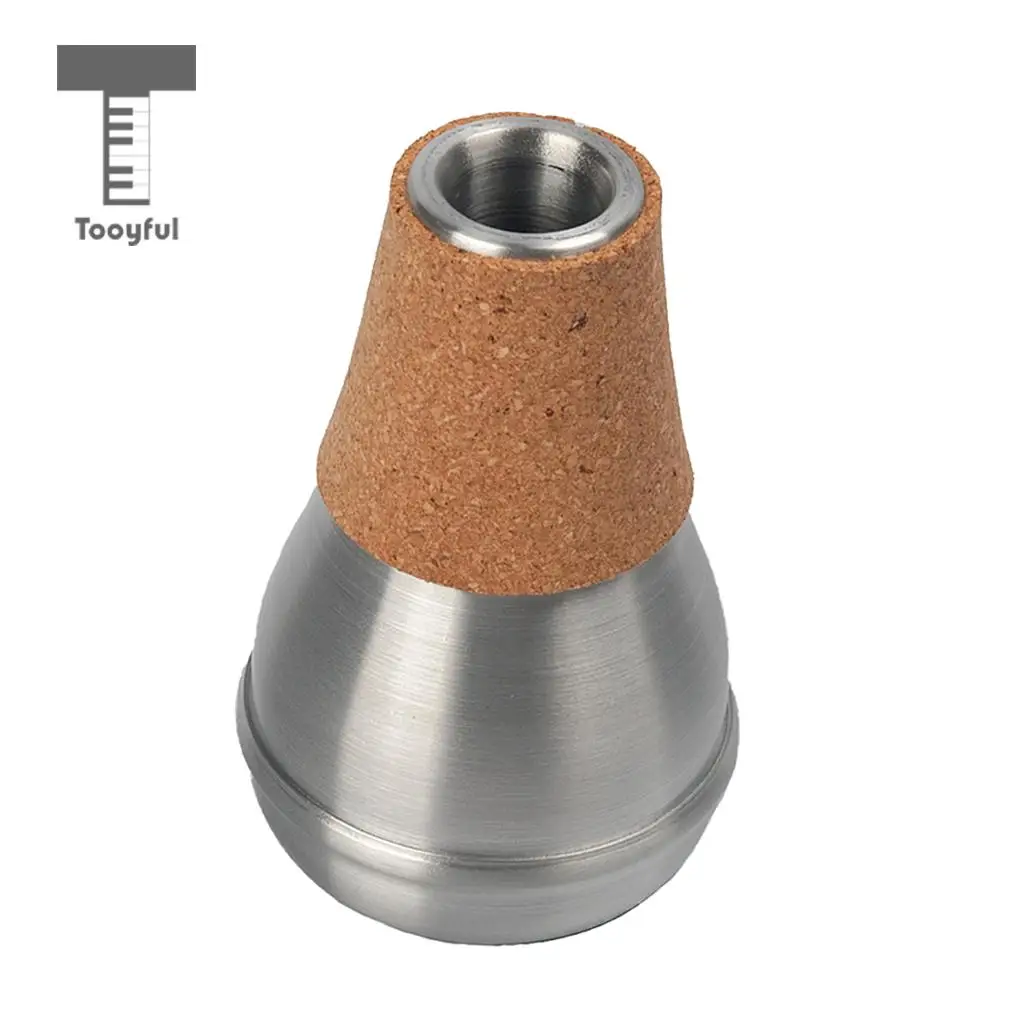 Tooyful Metal Trumpet Practice Mute Silencer Sourdine for Trumpeters Beginners Silver
