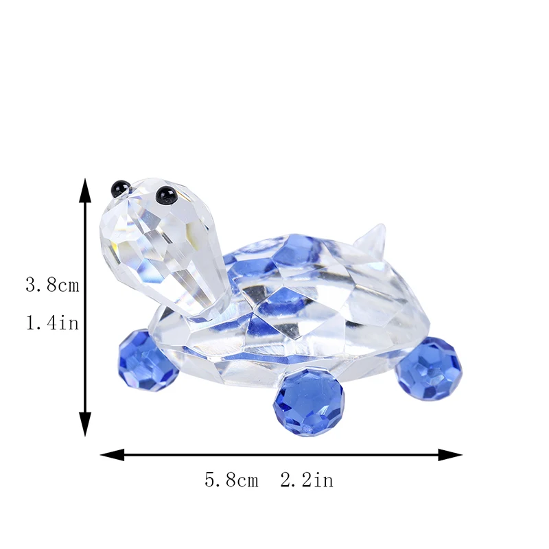 H& D синий кристалл черепаха фигурка коллекция пресс-папье стол центральный орнамент Свадебные сувениры подарок ремесло для детей