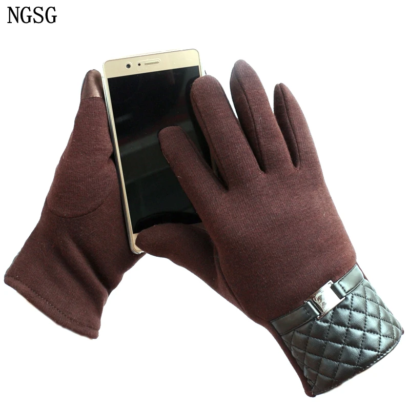 Buy NGSG Mens gloves warm thin cotton touch screen