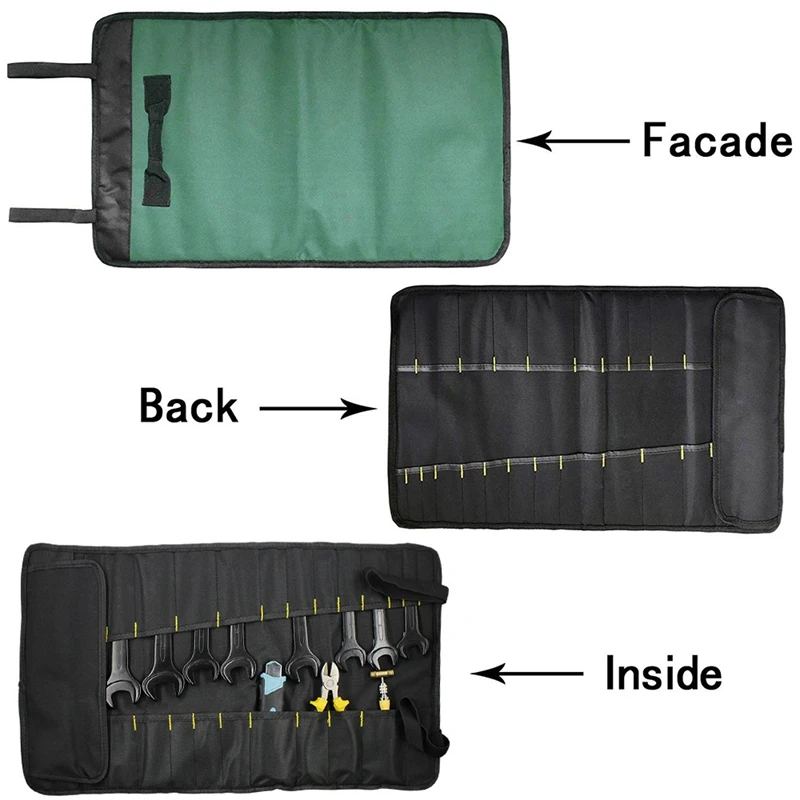 Многофункциональный Оксфорд ткань складной ключ Сумка рулон инструмент для хранения карман сумка для инструментов портативный Чехол
