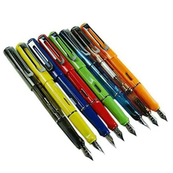 

5X Jinhao 599 1 Lot/8PCS Fountain Pens Diversity Set Transparent and Unique Style