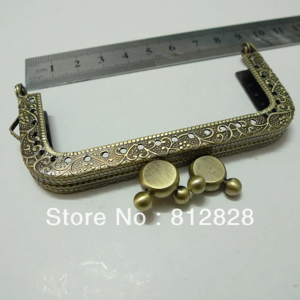 5pcs 8.5cm Antique Bronze Coin Purse Frame With Clip Clasp And Sewing Holes Buckles & Hooks