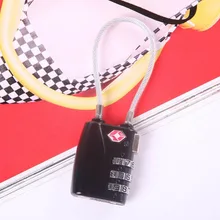 TSA Reajustable de 3 Dígitos Combinación de Viaje Equipaje Maleta Lock Candado Negro
