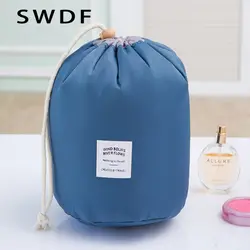 2018 Новый SWDF хранения косметичка Корея цилиндр сумка для хранения водонепроницаемая сумка для умывальных принадлежностей drawstring