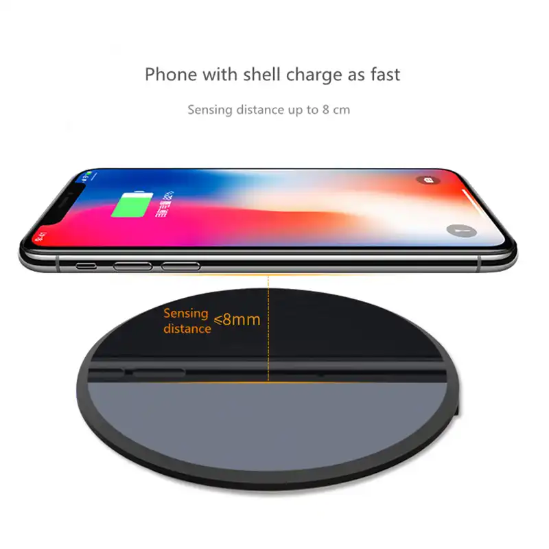 Беспроводное зарядное устройство Qi 10 Вт для iPhone X 8 Plus быстрая зарядка Samsung Galaxy S9 S8