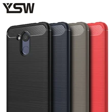 Ysw для Huawei Honor 6C Pro Чехол углеродного Волокно мягкие ТПУ щеткой антидетонационных задняя крышка телефоны чехол для huawei Honor V9 играть Cover