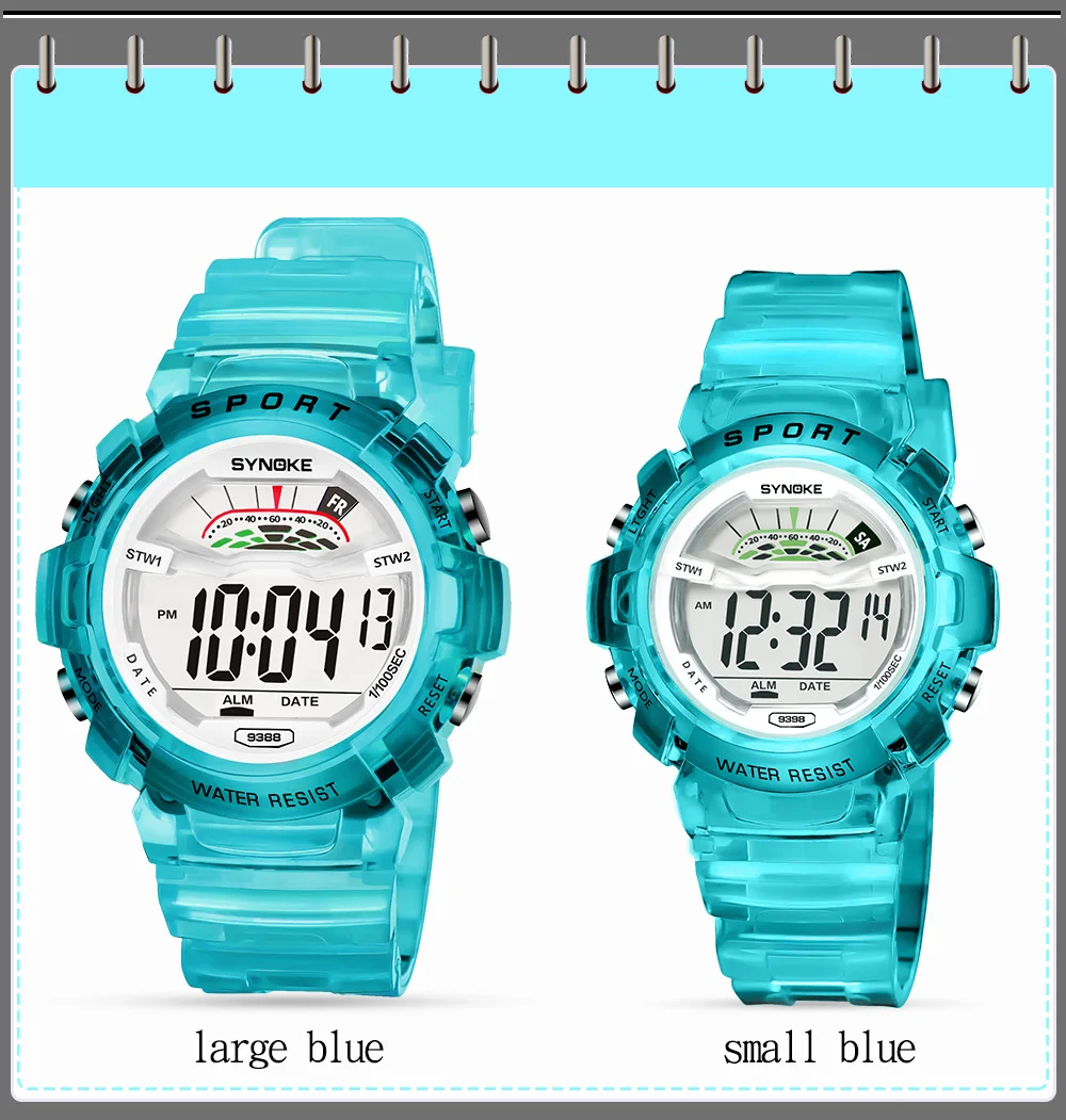 SYNOKE NEW Digital Children Watch Kids Watches Girls Boys Clock Child Sport Wrist Watch Digital-watch for Girl Boy Surprise Gift