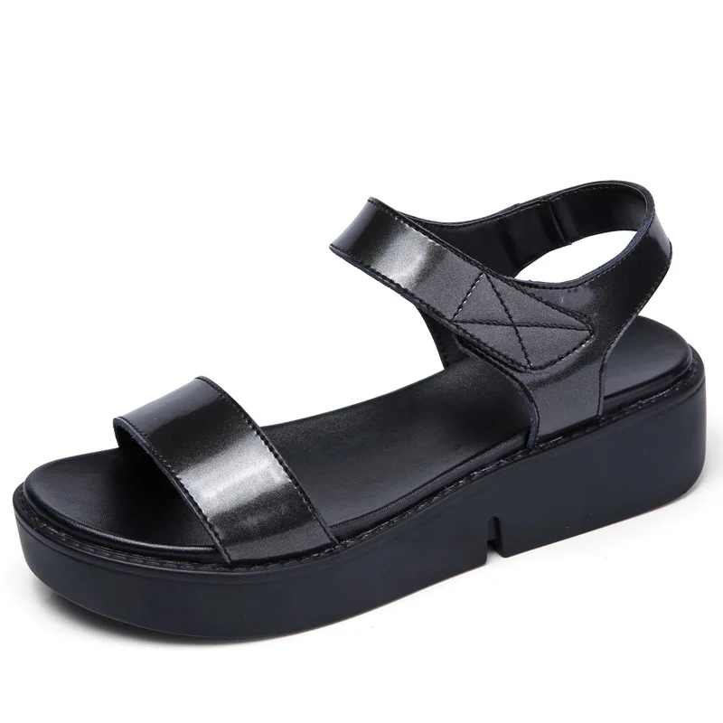 

4195P new women's sandals thick-soled sandals women's leather increased ladies