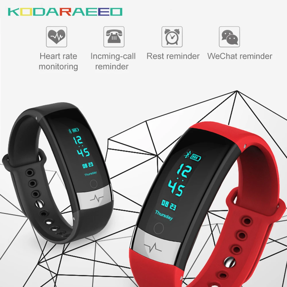 QS03 smartband ECG PPG трекер артериального давления пульса спортивный умный браслет