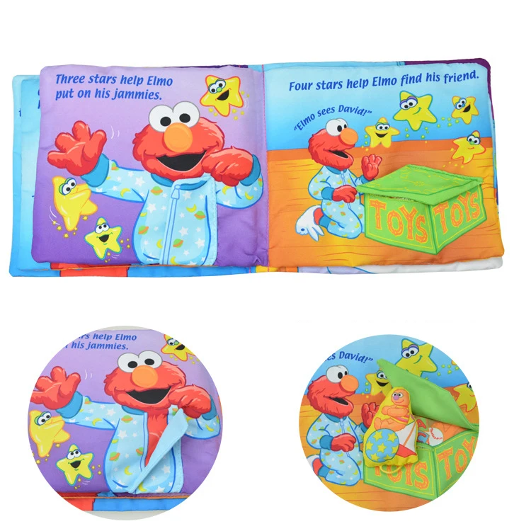 Jollybaby Ткань Книга игрушки для детей Ткань Книга для девочек и мальчиков красочные узоры Дети Ранние Плюшевые Развивающие игрушки мягкая