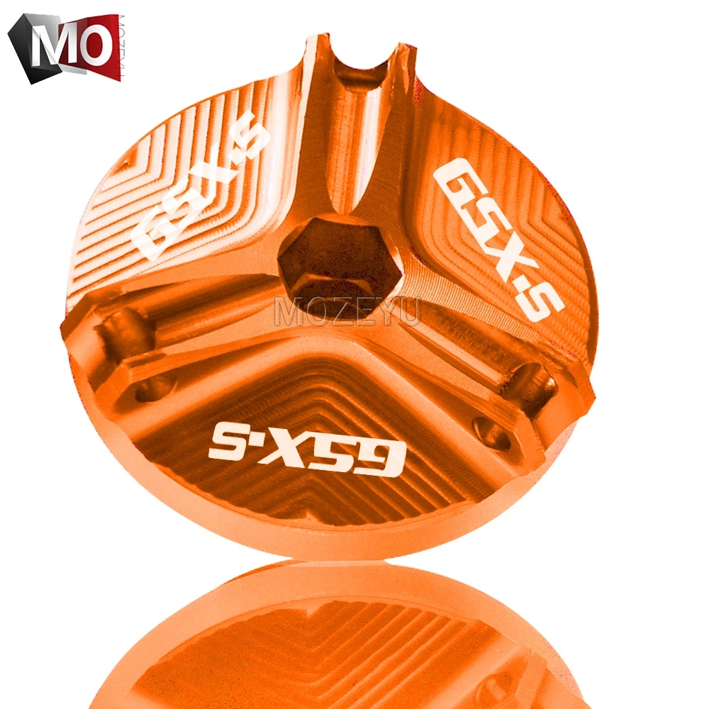 M20* 2,5 Мотоцикл с ЧПУ Алюминий приемный Заглушка Крышка винт двигателя для слива масла наполнитель Кепки гайка для Suzuki GSX-S 125 150 750 1000/F/ABS - Цвет: M20x2.5 Orange