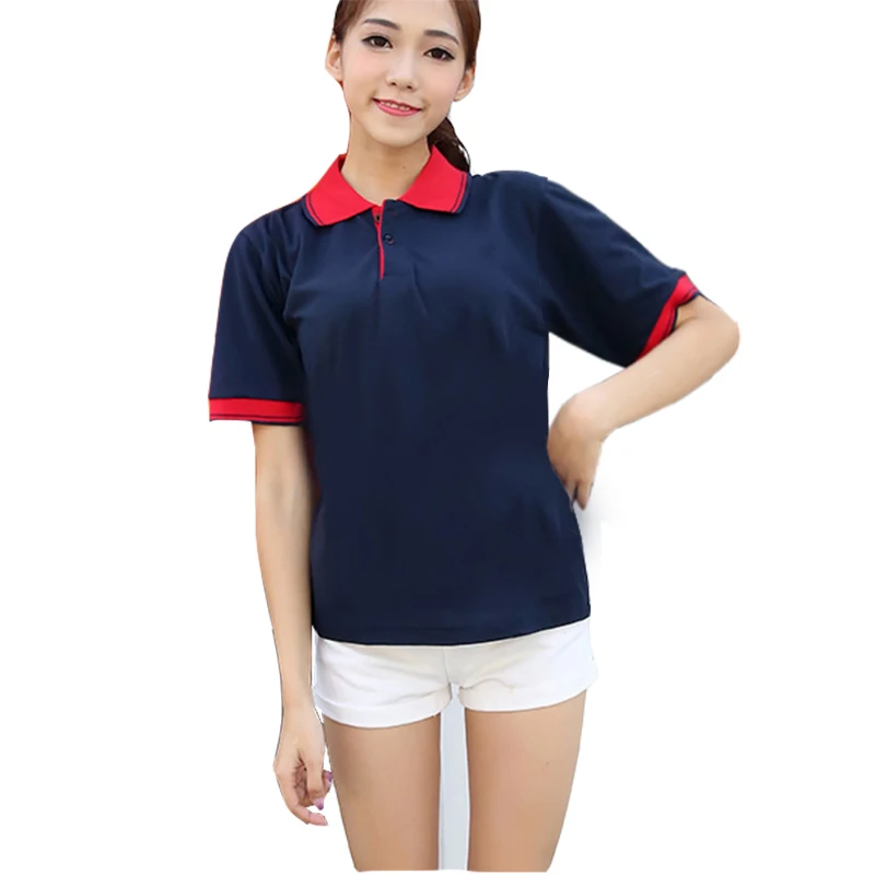 

Brand New Women Polo Shirt Casual Breathable Top Summer Ladies Short Sleeve Polo Shirts Plus Size Cotton Female Patchwork Polos