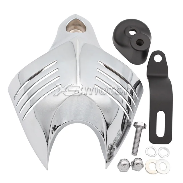 Motorcycles Black Chrome Horn Cover Stock Cowbell Horns For Harley Dyna