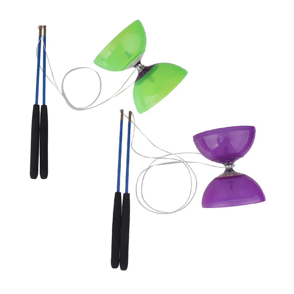 Professional 5 Bearing Diabolo Handsticks & String Juggling Playset Kids Novetly Yo yos Training