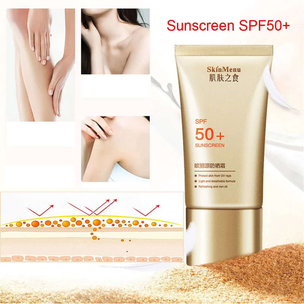 Высокая защита от солнца защитный крем солнцезащитный SPF50+ PA+++ 30 г водонепроницаемый 30 г легкий дышащий солнцезащитный