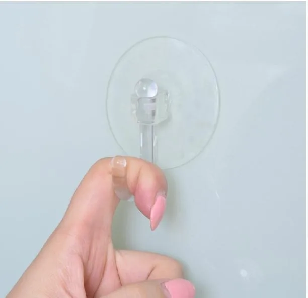 

Wholesale 5 Pcs/lot 25mm Transparent Removable Bathroom Kitchen Wall Strong Suction Cup Hook Vacuum Sucker