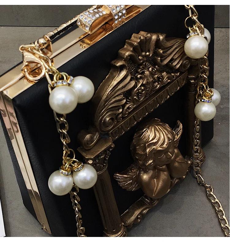 Коробка Женская вместительная мини-сумка черные женские сумки на плечо с ремешком Комбинированный Замок коробка багажник дизайнерские дамские сумочки фоторамка