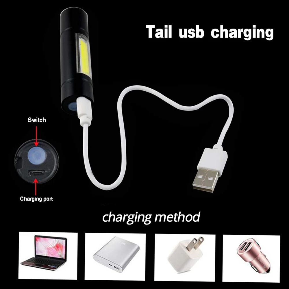 Светильник велосипедный Аккумуляторный с зарядкой по USB 3 режима|Велосипедная