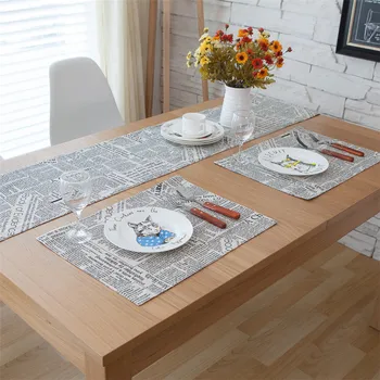 

Europe British Style Table Runners Modern Black Letter Dinning Table Decoration Table Runner camino de mesa mantel