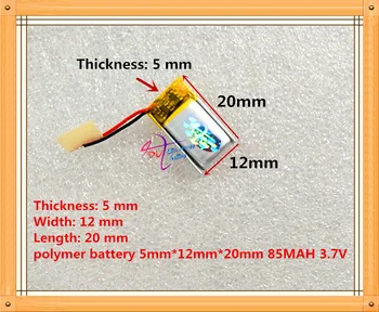 

High Quality 501220 3.7V 85mah 501221 501020 Lithium polymer Battery with protection board For Toy Bluetooth Digital Product