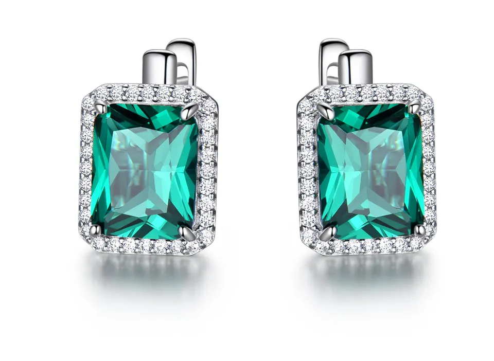 UMCHO-Emerald-925-sterling-silver-clip-earrings-for-women-EUJ082E-1-PC_02 - 