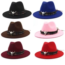 Женская и Мужская шерстяная открытая западная ковбойская шляпа с широкими полями, пастушка, джазовое Конное сомбреро с кисточками, тауренская лента