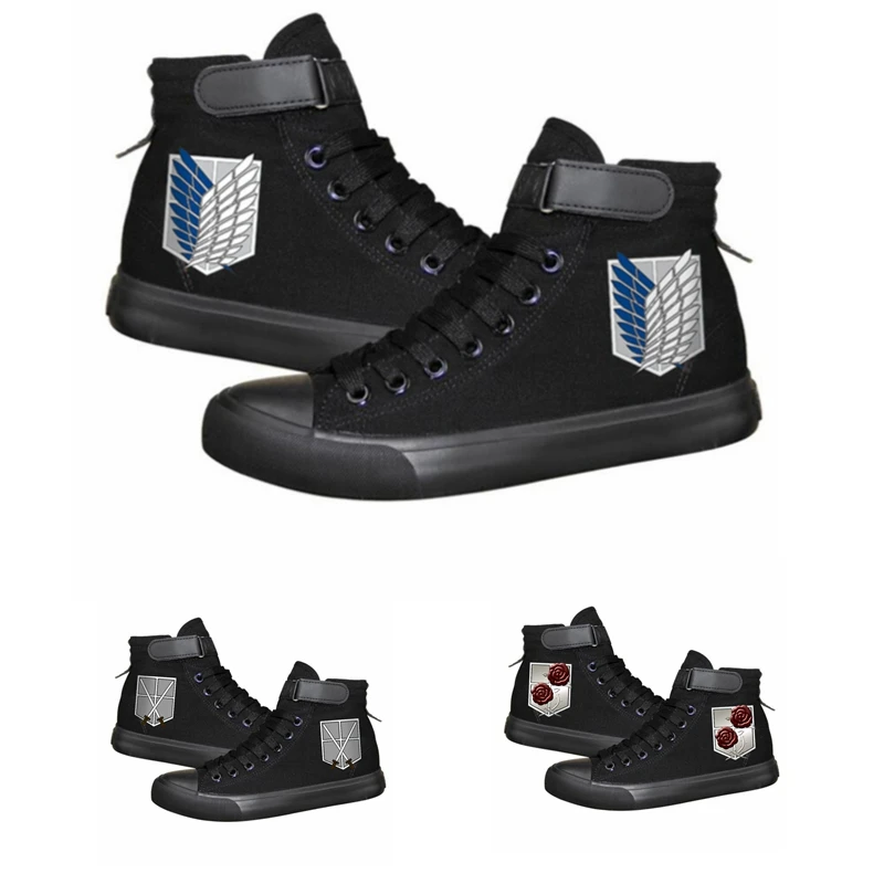 

Anime Attack on Titan Sneakers Lace-Up Canvas Shoes Sneakers Shoes Casual Shoes Leisure Shoes for Men and Women