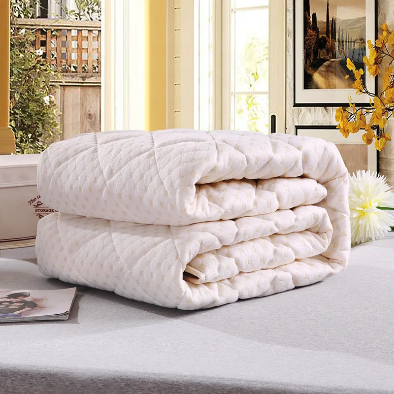 Quilted Mattress Cover Pad Bed Topper Protection with Elastic Bandage King Queen Full Twin Size