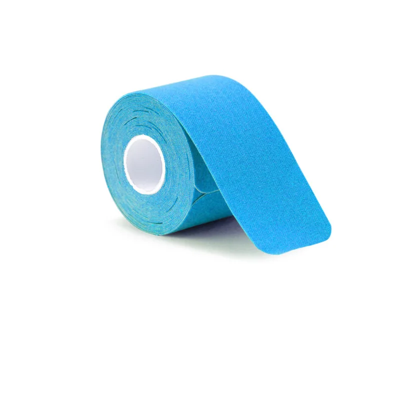 Повязка для мышц Спортивная Кинезиология лента медицинская лента эластичная мышечная наклейка мышечная эластопласт 5 см х 5 м эластичные повязки - Цвет: Синий