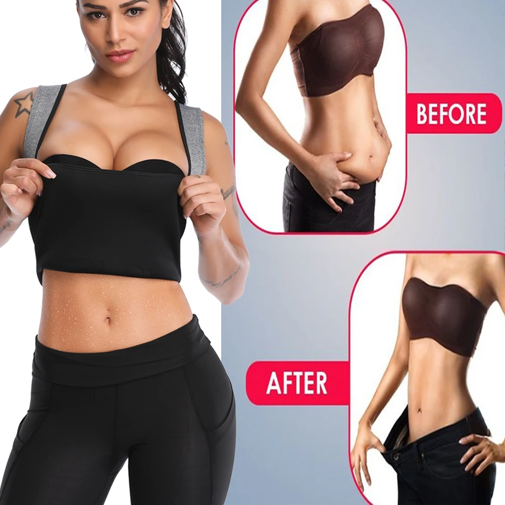 

Women Shapewear Waist Trainer Neoprene Hot Body Shaper Sauna Sweat Waist Cincher Slimming Belt Vest Weight Loss Tummy Shaper Top