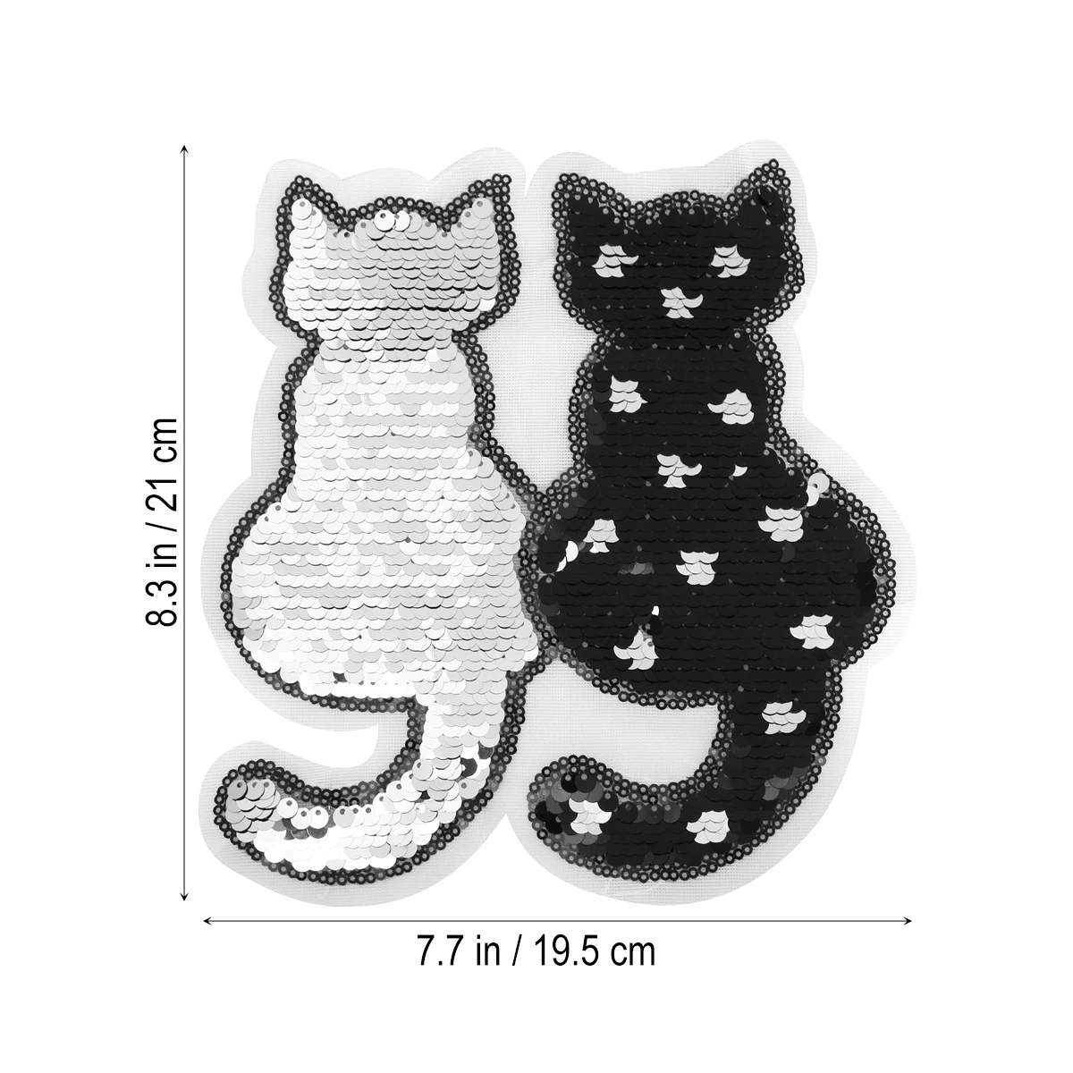 

Cat Reversible Color Changing Sequins Sewing on Patches DIY Clothes Patches Clothes Accessories for Clothing Bags Shoes Curtain