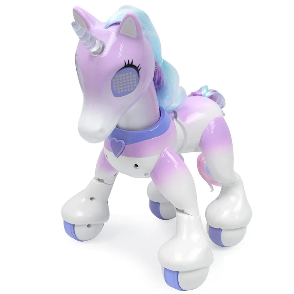 SM SunniMix Robot Interactivo Niños Smart Control Remoto Inteligente Unicornio//Caballo Robot de Juguete Educativo para Niños Y Niñas Púrpura