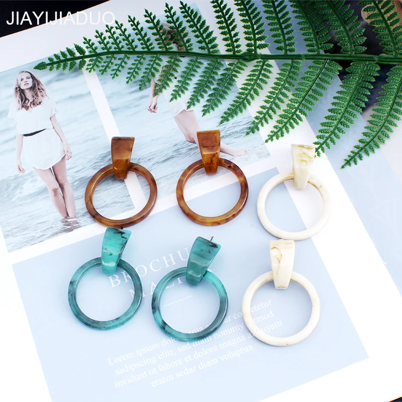 

jiayijiaudo Fashion women earrings exaggerated round earrings 3 colors
