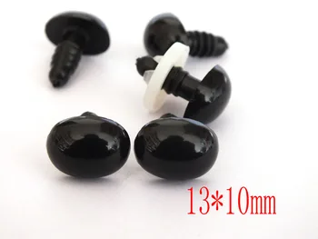 

fress ship!!! 13x10mmBlack Safety Eyes& Oval Nose for crochet doll-totally-50pcs
