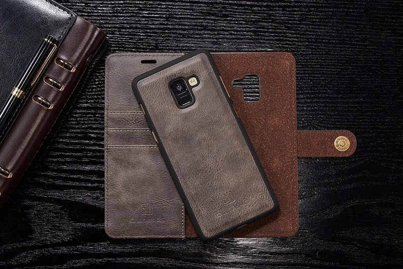 DG. MING кожаный раздельный чехол для Galaxy S8 S9 S10 Note 10 A50 A70 Магнитный чехол-кошелек для samsung A6 A8 Plus A7 A9