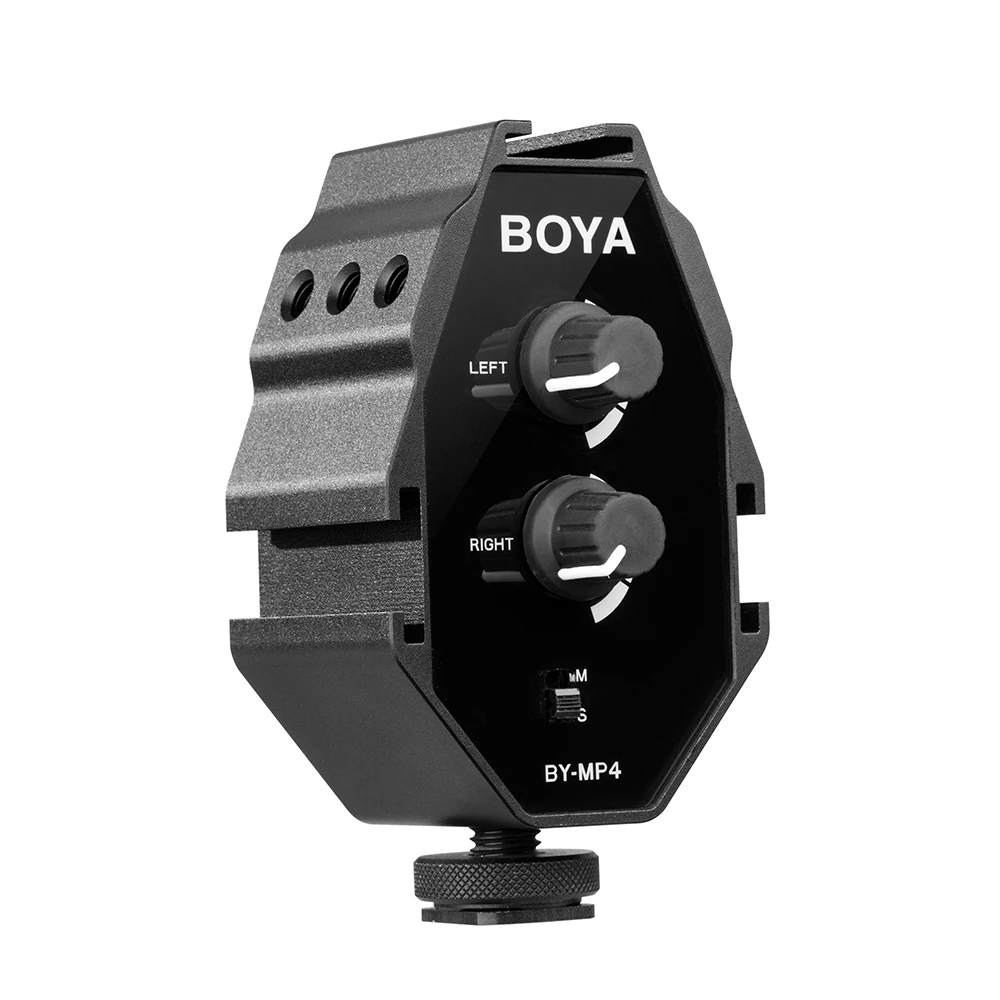 BOYA BY-MP4 2-х канальный подойдет как для повседневной носки, так переключатель стереосистемы аудио адаптер для цифровой зеркальной камеры Canon Nikon sony DSLR Камера для iPhone samsung смартфон