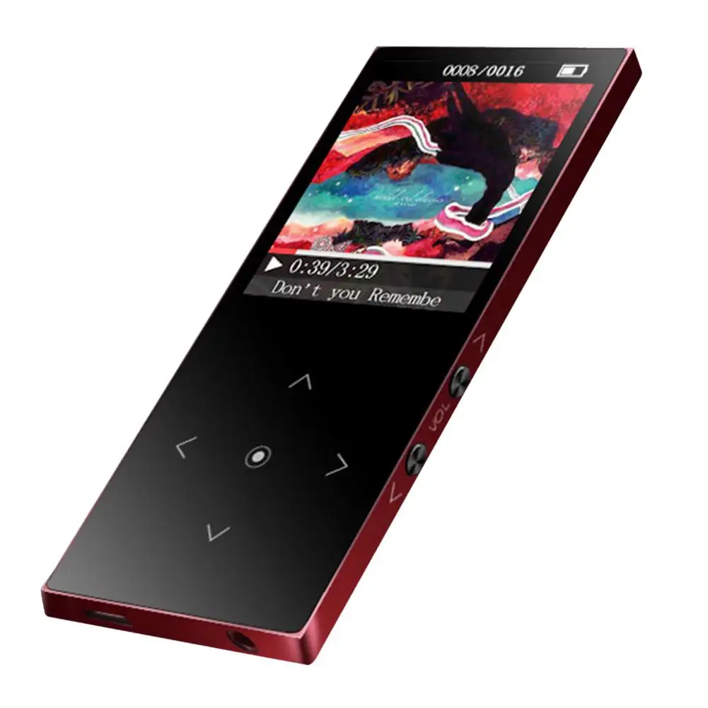 

K8 16G 1.8 Inch Touch Screen MP3 MP4 Player Ultra-thin TF Card Music Playback Clock Picture Browsing Function Support Bluetooth