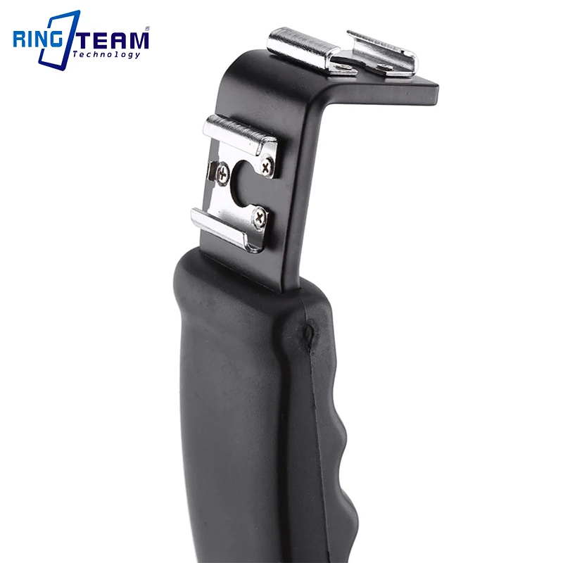 Photography Video Flash Camera Grip L Bracket Holder With 2 Standard Side Hot Shoe Mount DSLR Holder BLACK