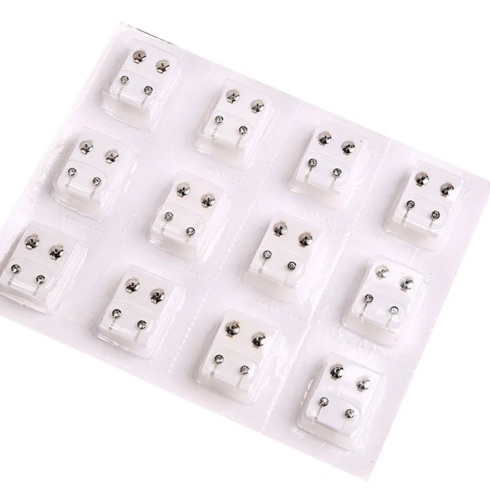 

12Pairs Metal Ear Studs Earrings for Piercing Machine Ear Piercing Tool Kit
