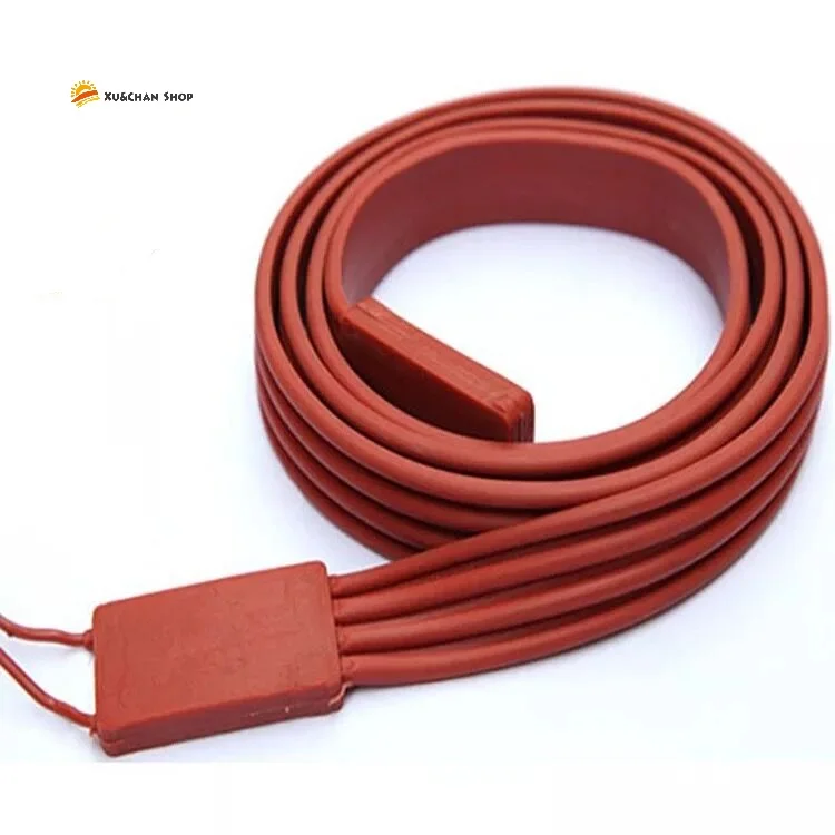 

220V 15x2000mm 80W Waterproof Flexible Silicone Rubber Heater Heating Belt Unfreezer for Pipeline Electrical Wires