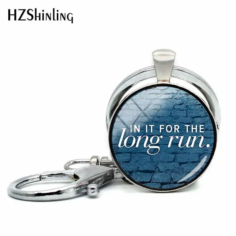 2018 New Life Is Better In Running Shoes Keyring Run Quote Key Chain Stranger Keyrings Handmade Jewelry HZ5