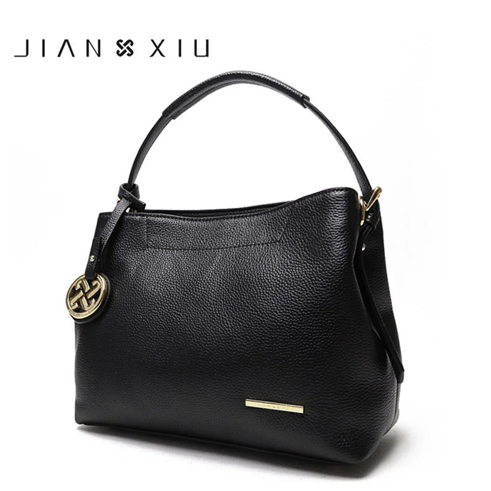 

JIANXIU Brand Fashion Luxury Handbags Women Bags Designer Genuine Leather Handbag Solid Color Shoulder Bag 2017 New Female Tote