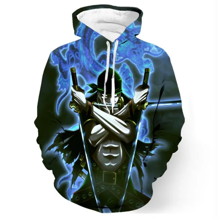 Najtaniej Nowych moda fajne bluza bluzy mężczyźni kobiety 3D print One Piece Roronoa Zoro hot stylu Streetwear z długim rękawem ubrania