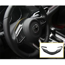 Цвет углеродного волокна ABS рулевое колесо рамки декоратора ftrim для Mazda3 Mazda6 CX-5/CX-3/CX-9/CX5/CX3/CX9