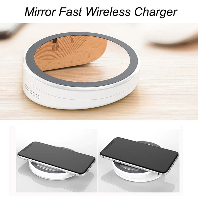 

10W Type C Fast Quick Wireless Charging Pad For Samsung S9 S8 Plus Note 8 S7 edge Mirror Qi Wireless Charger For iPhone X 8 Plus